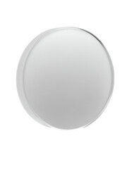 Pristine acrylic sphere poised on a transparent backdrop