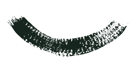Black ink paint vector brush strokes. Thick dirty distress texture. Grunge rough paint brushes. touch material, dirty splash, handwritten texture simple stripes.