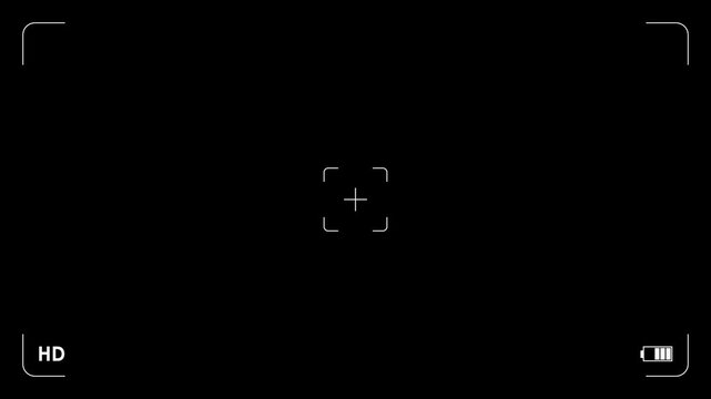Camera recording screen overlay on black background.