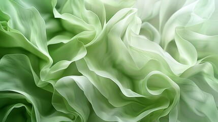Fototapeta premium Beautiful green leaves texture for background, top view. Flat lay.