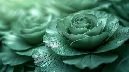 Beautiful green leaves texture for background, top view. Flat lay.