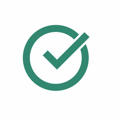 check symbol in green, check sign icon. check mark vector.