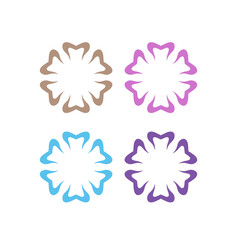 Luxury Ornamental Wellness Spa Hotel Resort Sign Symbol Logo isolated on White