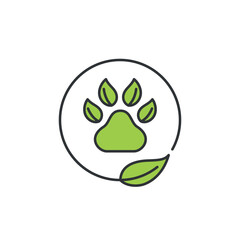 Symbol of wildlife conservation. Icon of protecting , restoring and enhancing natural ecosystem. Illustration refers to protecting wild species from the threats of habitat destruction and pollution.