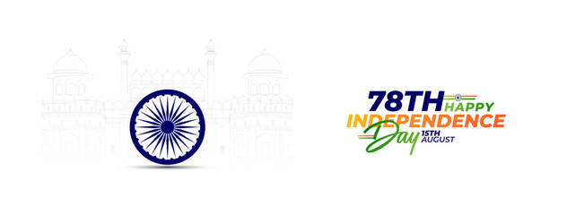 78th Indian Independence Day 15th August Social Media Post, Poster, Banner, Web Banner , Print Design