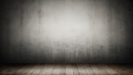 empty room with wooden floor, grunge background, texture, template