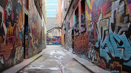 Fototapeta premium Vibrant Urban Mural Masterpieces A Kaleidoscope of Color and Creativity in the City