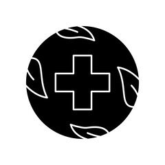 Fototapeta premium Herbal Medicine Glyph