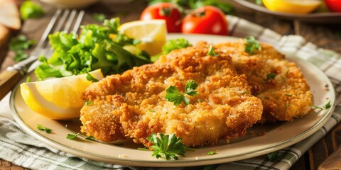 traditional german schnitzel cutlet