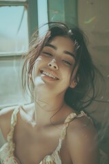 vintage portrait of young woman