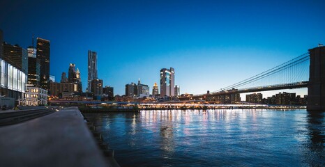 Obraz premium city bridge at sunrise new York Manhattan 