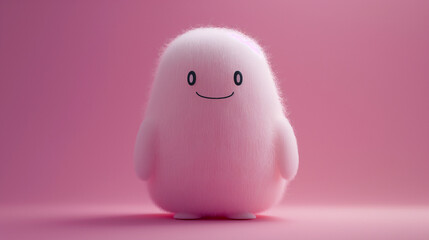 cute kawaii cartoon character, copy space