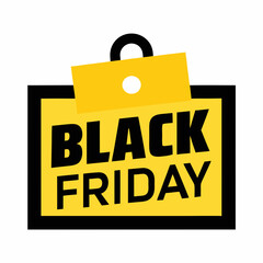 Eye-catching vector illustration for Black Friday showcasing limited time offers and holiday shopping frenzy ideal for promotional materials.
