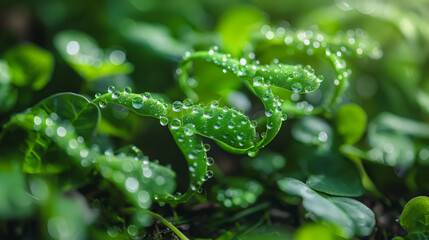Graphic of a plant with DNA strands, symbolizing the integration of green biotechnology and synthetic biology concepts.