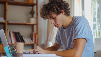 The student at the desk