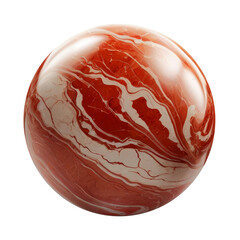Colored marble ball on a transparent and white background. PNG.