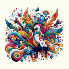 Obraz premium this vector about symphony of color 