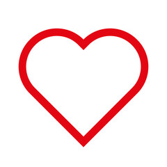 Heart icon. Love icon. Heart shape with stroke. Line heart icon.