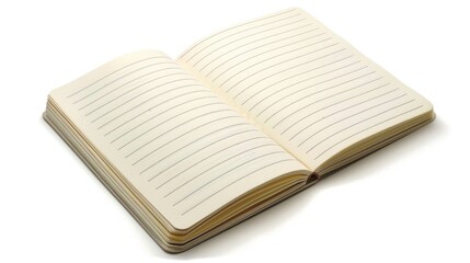 Notebook paper on a white background