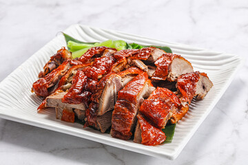 Asian cuisine - roasted duck with skin