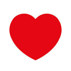 Heart rounded icon. Geometric shape. Valentines. Solid icon. Vector on white background.