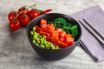 Hawaian cuisine - Poke with salmon