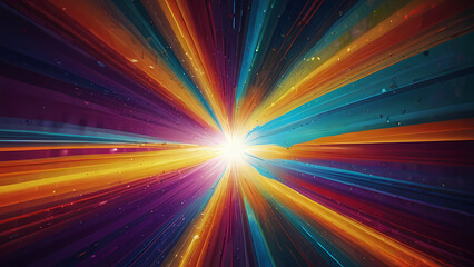 abstract illustration background featuring a dynamic shock wave, with vibrant colors radiating from the center to evoke a sense of energy and movement