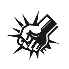 Clean black and white Vector Silhouett of a Smash on white background