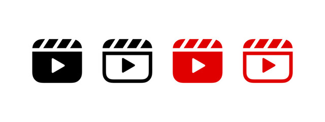 Video Playback icon. Playtime sign