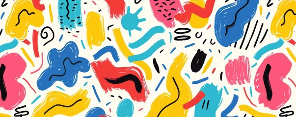 Abstract Colorful Brushstroke Pattern, Abstract Art, Brushstroke, Pattern, Design