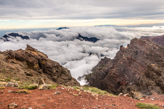 View from Roque de los Muchachos on the island of La Palma.