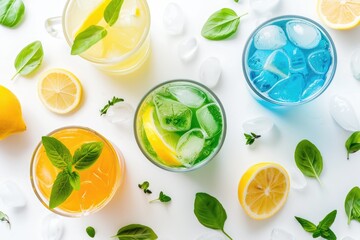 Refreshing Summer Drinks with Lemon and Basil