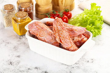 Marinated Duck wings for barbecue