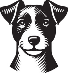 Brazilian terrier icon isolated on a white background. Brazilian terrier logo illustration.