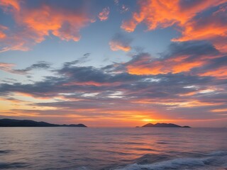 Obraz premium sunset over the sea