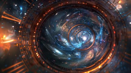 Time machine traveling through a wormhole