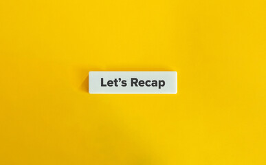 Let’s Recap Banner.