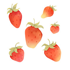 set of strawberry