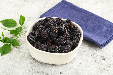 Natural organic sweet ripe blackberry