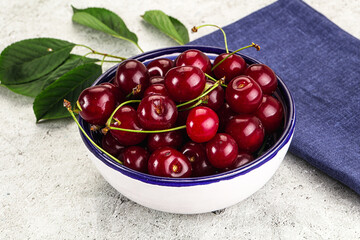 Ripe sweet and juicy cherry