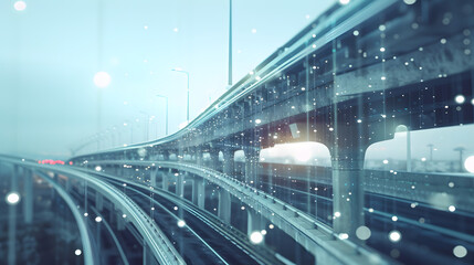 Fototapeta premium Bridging the Gap Infrastructure for Connectivity highlights the importance of developing robust infrastructure to enhance global connectivity,focusing on innovative solutions and investments that link