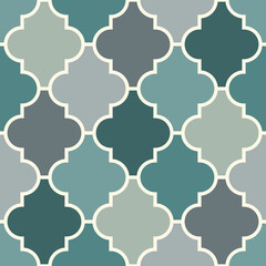 Oriental traditional pattern. Ogee ornament. Repeated maroccan crosses mosaic tiles. Lantern shapes motif. Tracery window wallpaper. Arabesque digital paper, textile print. Seamless surface design