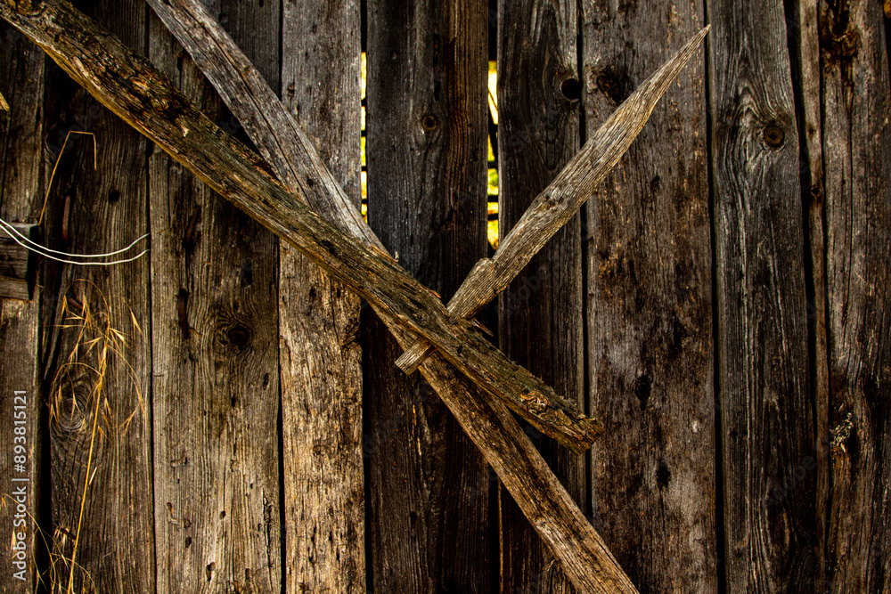 Sticker Wood on old Motzen houses in the Apuseni Mountains, Romania