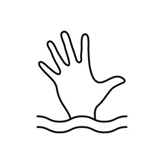 Drowning icon vector illustration design