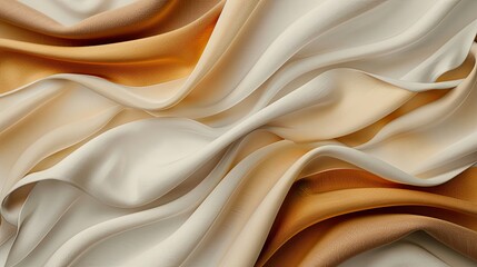 Fototapeta premium Abstract 3D fabric patterns in warm earthy tones, forming a natural background