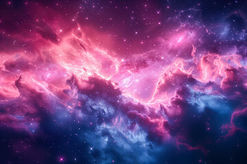 Fototapeta premium Neon night sky backgrounds astronomy universe