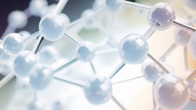 Abstract molecular shape, single amino acid molecule. Chemistry medicine education	
