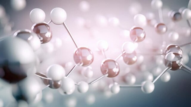 Abstract molecular shape, single amino acid molecule. Chemistry medicine education	
