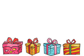 Christmas gift boxes on a white background