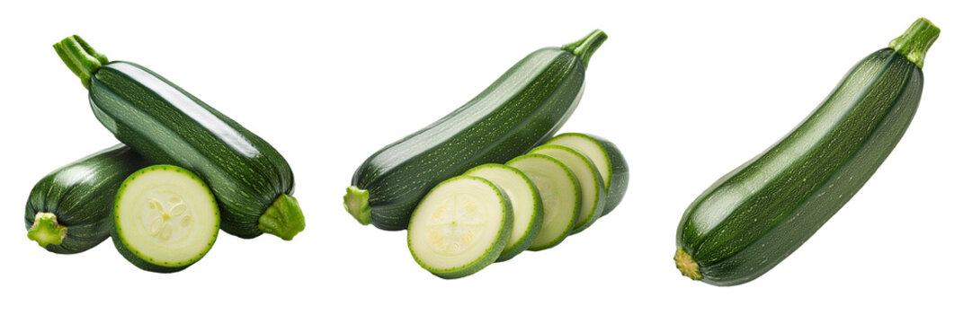 zucchini isolated on transparent background
